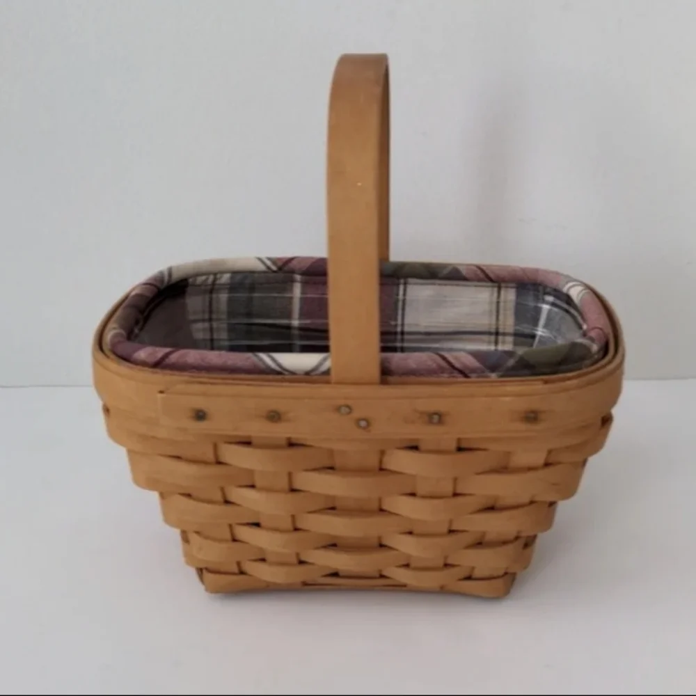 Longaberger Small Comforts Basket with Liner & Protector 2002 VTG